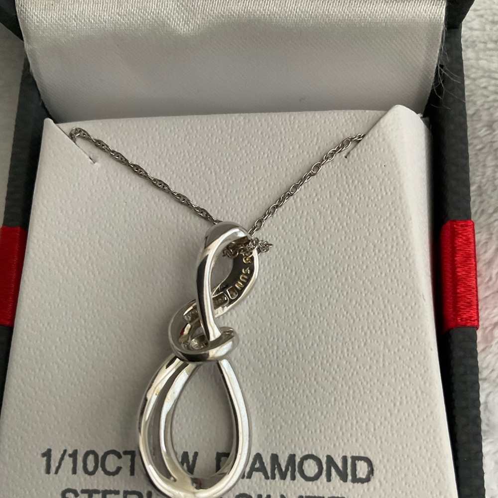 NWT 1/10CT TW DIAMOND STERLING SILVER - Picture 3 of 10